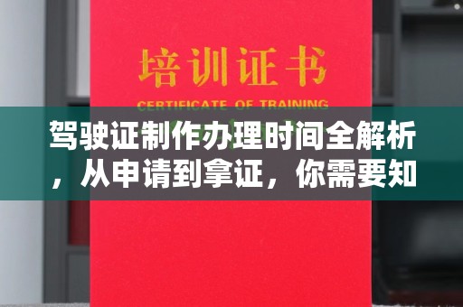 金凤驾驶证制作办理时间全解析，从申请到拿证，你需要知道的一切