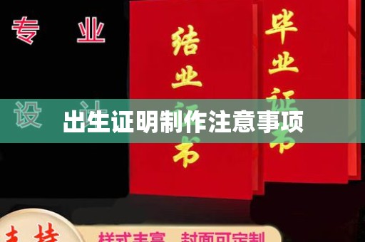 金凤出生证明制作注意事项