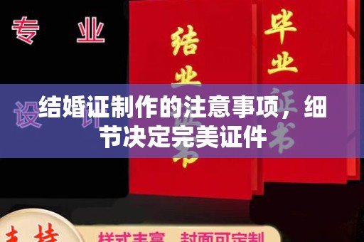 金凤结婚证制作的注意事项，细节决定完美证件
